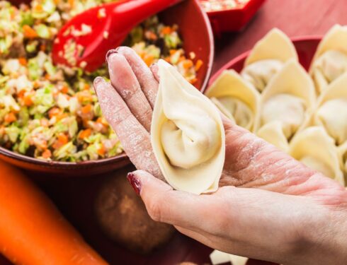 Chinese dumplings for traditional holidays